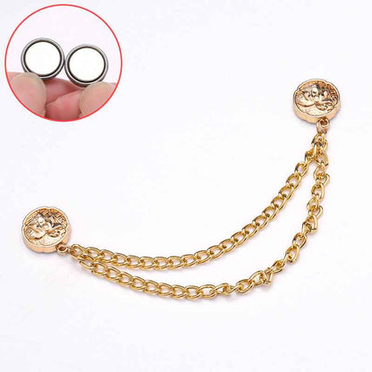 5PCS Metal Multifunctional Magnetic Clothing Chain Clips – Strong Magnetic Fasteners for Pants Legs, Hijabs, Sleeves & Shirt Hems
