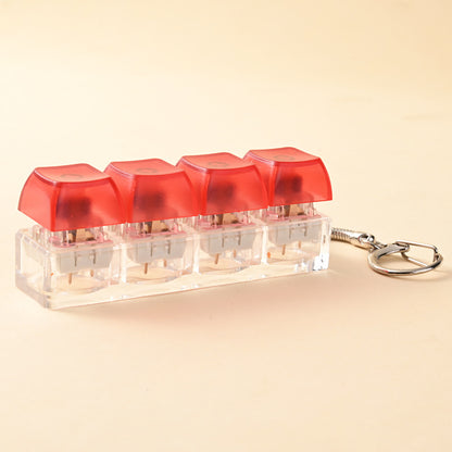 Stress Relief Push Button Keychain Fob