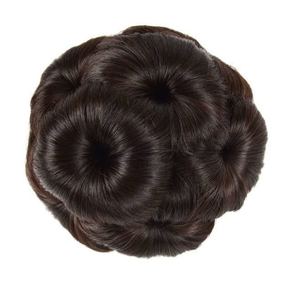 Fluffy Flower Bun Wig