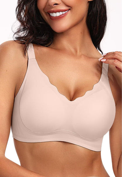 Gathering Seamless Side-support Plus Size Women's Bra