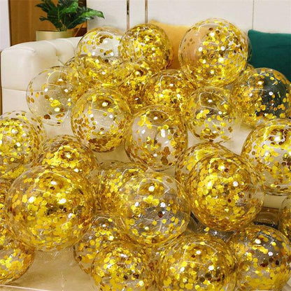 【50 Pcs】Rainbow Sequined Balloons, Durable Latex Material, Perfect for Birthdays, Weddings, Parties, and Various Occasions, Indoor and Outdoor Decoration