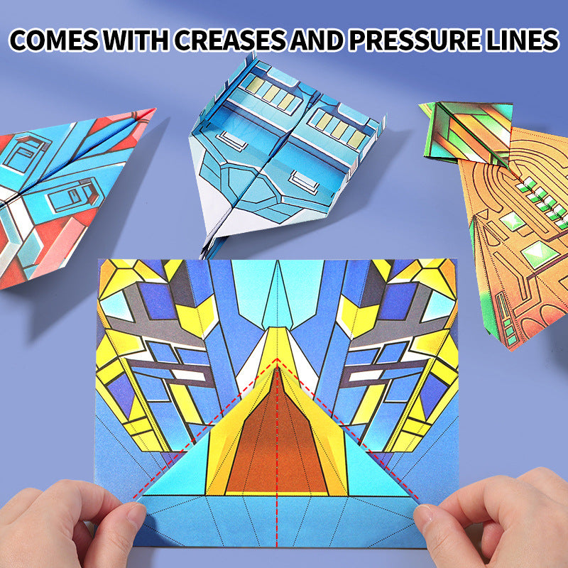 【12 Models】Children's DIY origami airplane toy