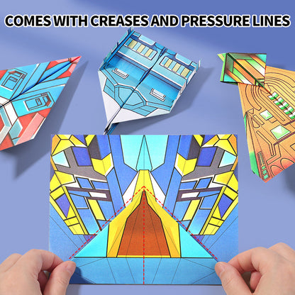 【12 Models】Children's DIY origami airplane toy