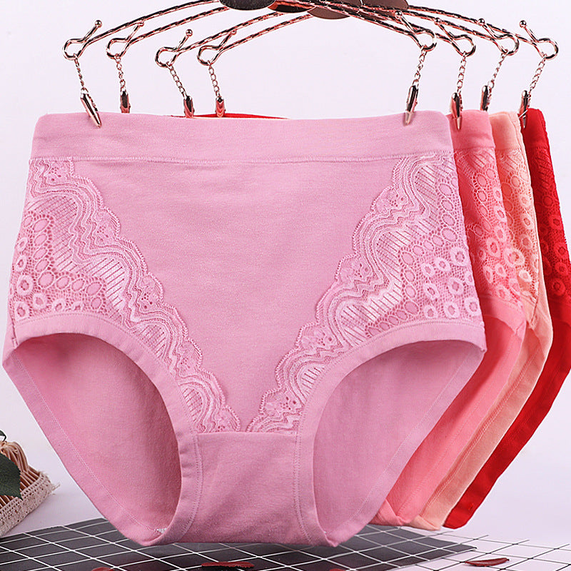 Plus Size High Waist Cotton Panties