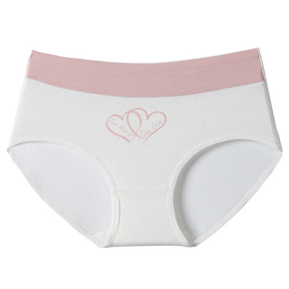 Women's Cotton Cute Love Print Briefs