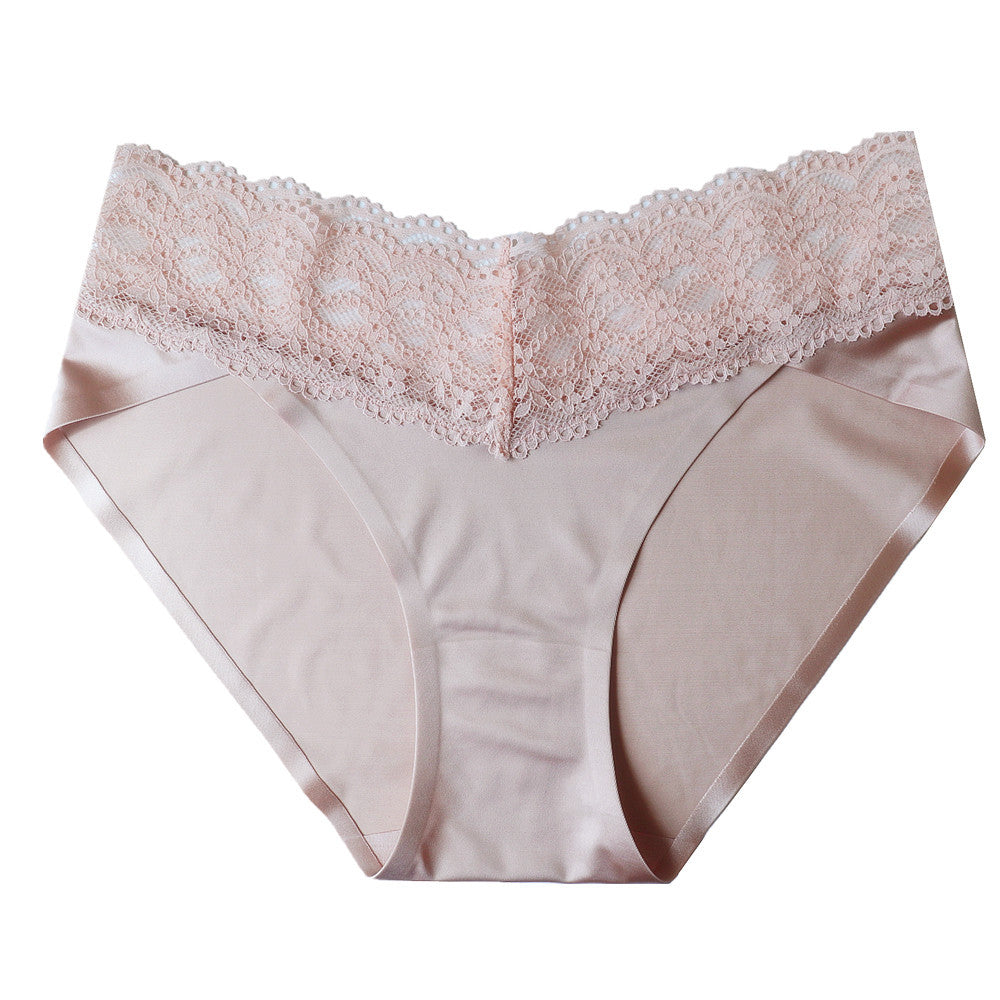 Women's Luxury Satin Silky Lace Ice Silk Underwear