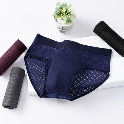 Men's Ultra-Thin Breathable Ice Silk Mesh Briefs