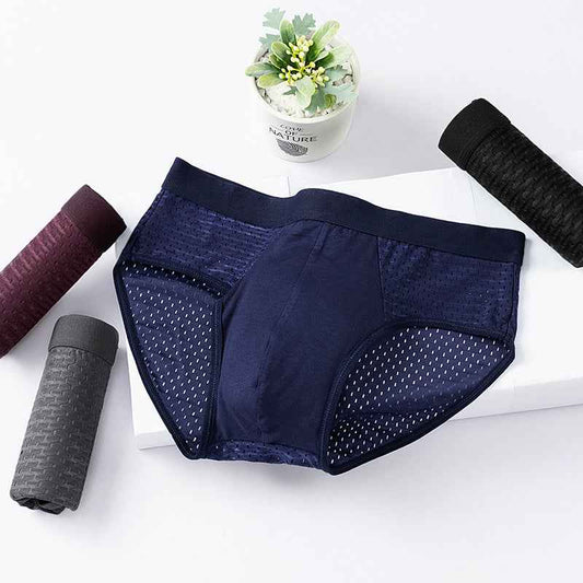 Men's Ultra-Thin Breathable Ice Silk Mesh Briefs
