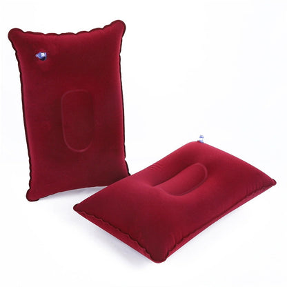 Foldable Press-to-Inflate Travel Back Pillow