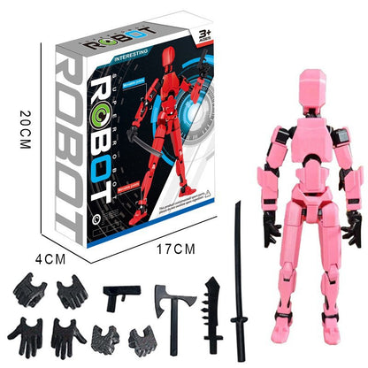 DIY Buildable Articulated Action Figure Toy with Movable Joints