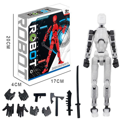 DIY Buildable Articulated Action Figure Toy with Movable Joints