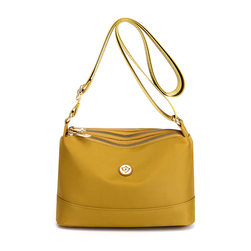 Minimalist nylon shoulder and crossbody bag with large capacity