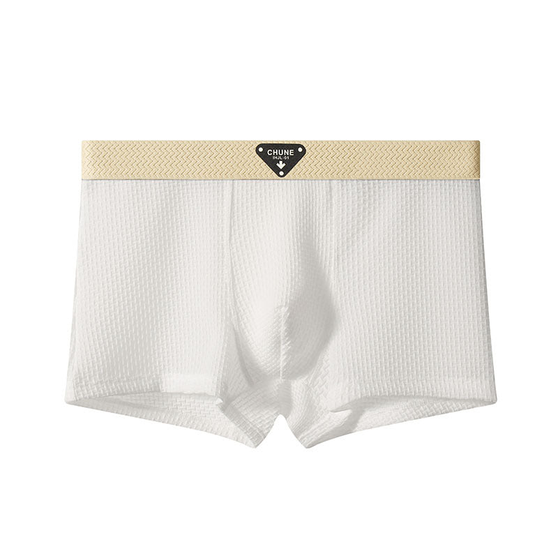 Men's Textured Soft-Touch Solid Boxer Briefs