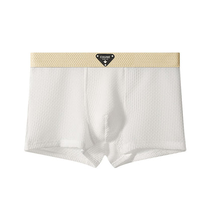 Men's Textured Soft-Touch Solid Boxer Briefs