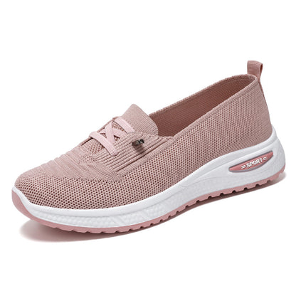 【High Quality】Women’s Breathable Mesh Knitted Low Top Walking Shoes — Lightweight, Non-Slip