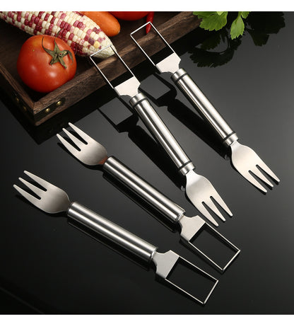 Multi-Function Stainless Steel Fruit Fork — Watermelon Slicer Tool