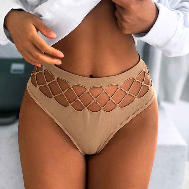 Sexy Hollow Fishnet Sports Bikini Panties for Women