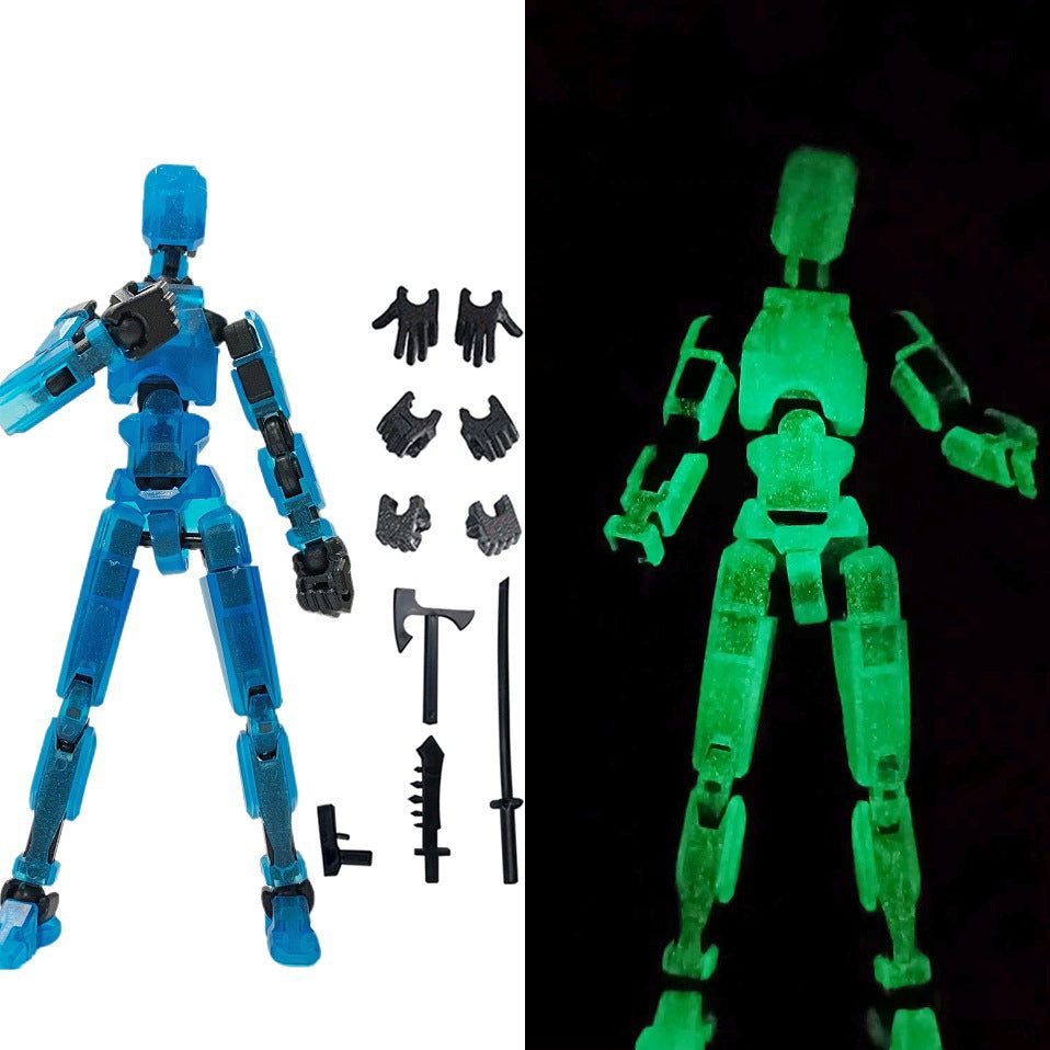 DIY Buildable Articulated Action Figure Toy with Movable Joints