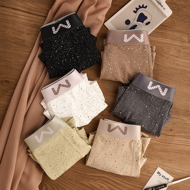 Men's pure cotton starry sky print boxer shorts