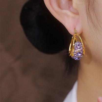 Diamond Zircon Earrings