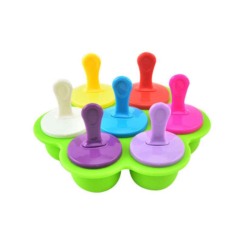 Kids DIY 7-Cavity Silicone Popsicle Mold