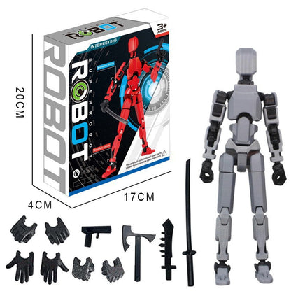 DIY Buildable Articulated Action Figure Toy with Movable Joints