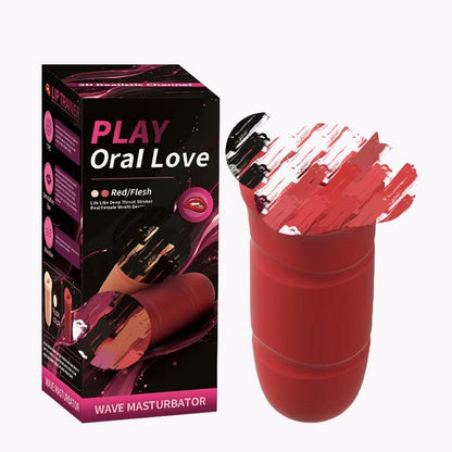Red lip-shaped decorative ornament，Softly Wraps Around for a Snug Fit