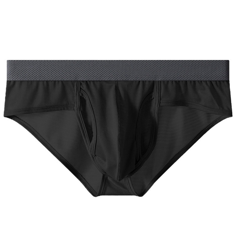 High Quality-Men's side-opening & no-take-off briefs，ultra-Soft Breathable Mesh