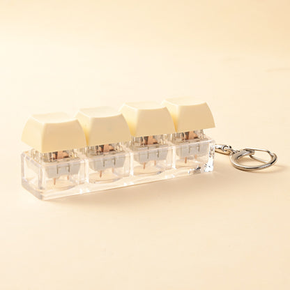 Stress Relief Push Button Keychain Fob
