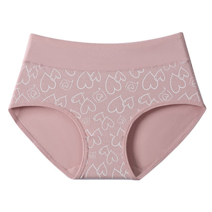 Women's Cotton Cute Love Print Briefs