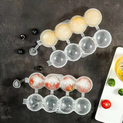 4-Cavity Round Ice Ball Mold