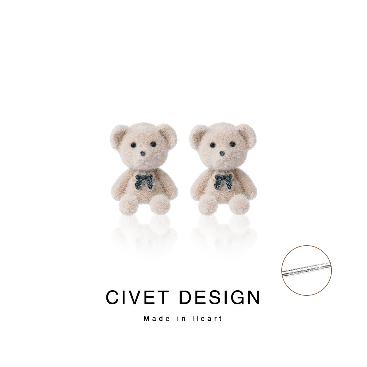 TeddyBear +Rabbit Earrings - Korean Style