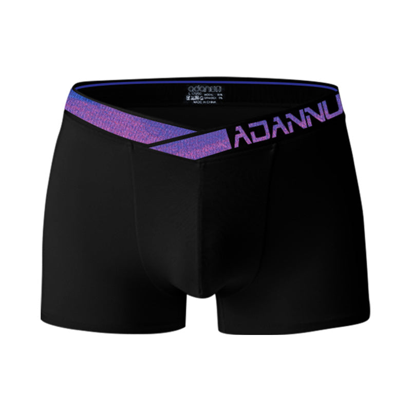 Men's Modal Athletic Boxer Briefs with Asymmetrical Waistband