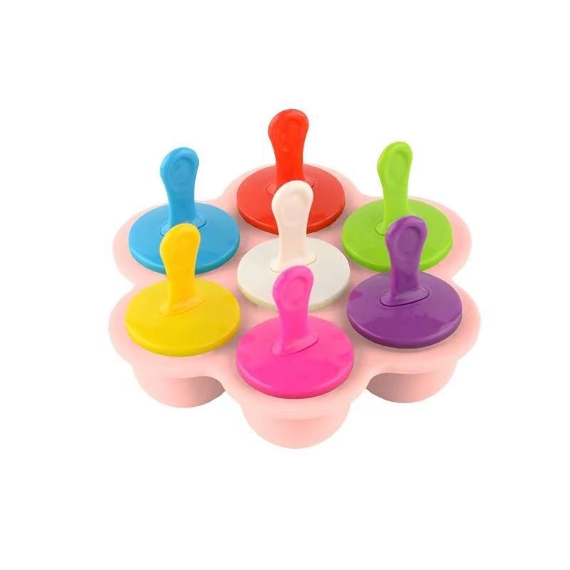 Kids DIY 7-Cavity Silicone Popsicle Mold