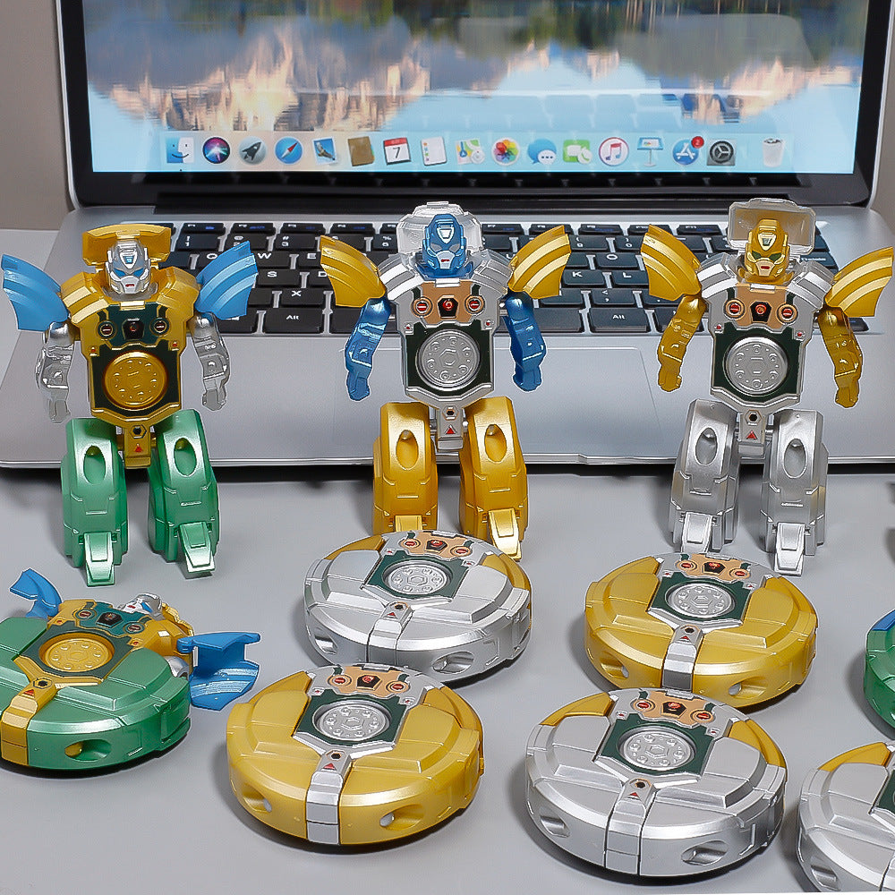 2-in-1 Robot Transformer Spinner Toy – Fun Rotating Fidget Toy for Kids