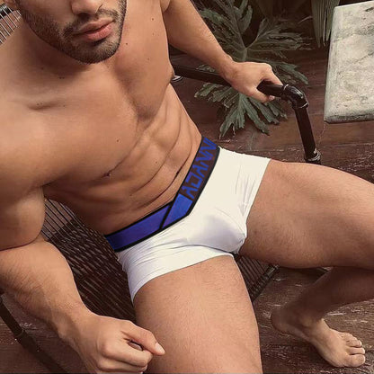 Men's Modal Athletic Boxer Briefs with Asymmetrical Waistband