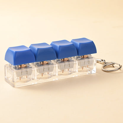 Stress Relief Push Button Keychain Fob