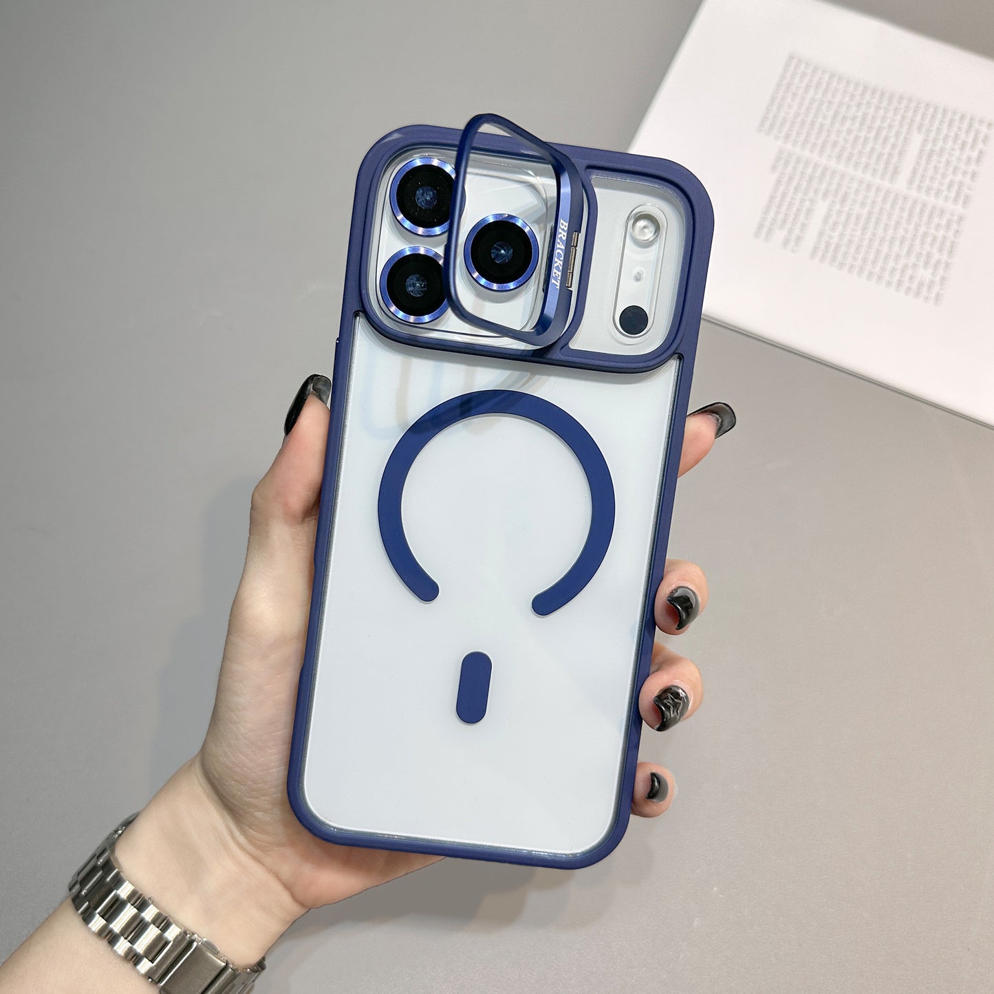 Luxury Magnetic Shockproof Phone Case with Lens Bracket