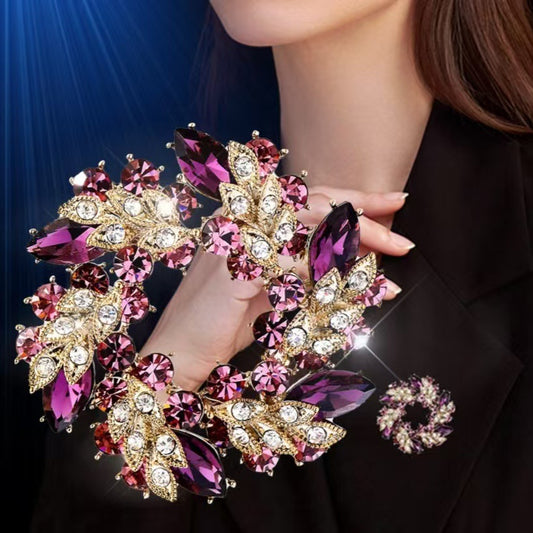 Double-Layer Floral Brooch, Premium Accessory