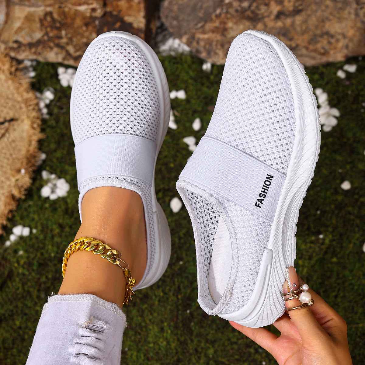 Plus Size Breathable Mesh Casual Shoes for Women