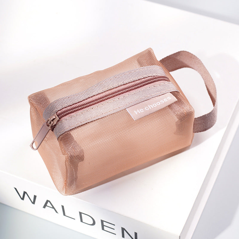 Nylon square mesh transparent storage bag