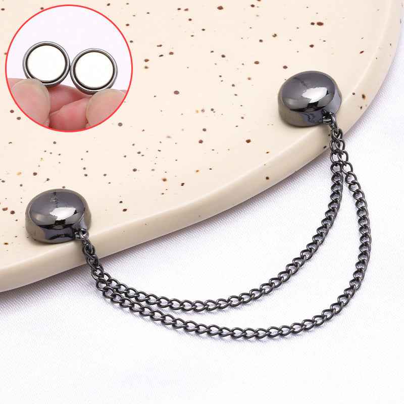 5PCS Metal Multifunctional Magnetic Clothing Chain Clips – Strong Magnetic Fasteners for Pants Legs, Hijabs, Sleeves & Shirt Hems