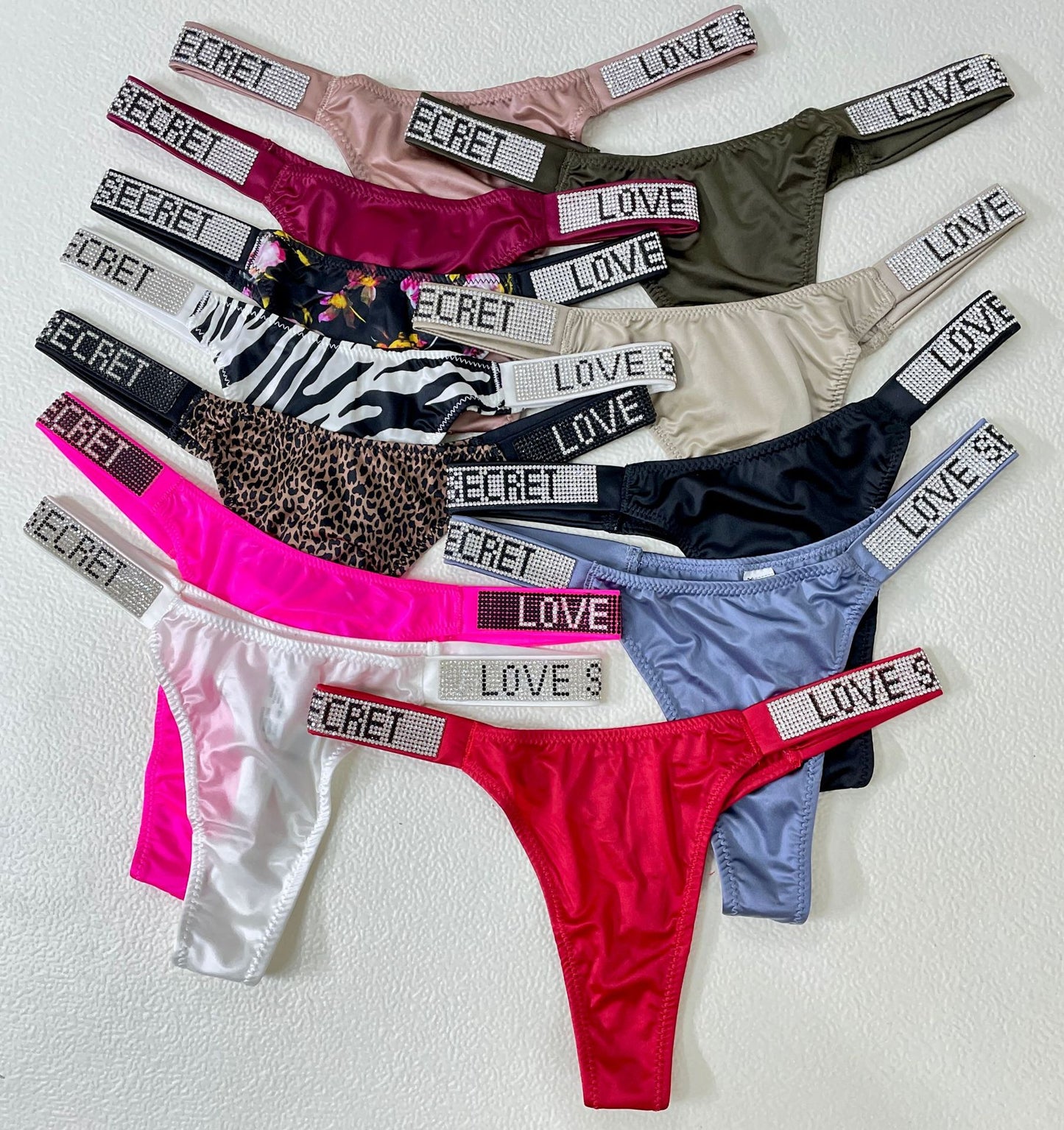 Popular Fashion Rhinestone Low-Rise Triangle Panty for Women