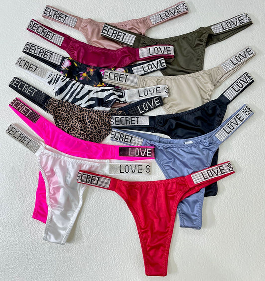 Popular Fashion Rhinestone Low-Rise Triangle Panty for Women