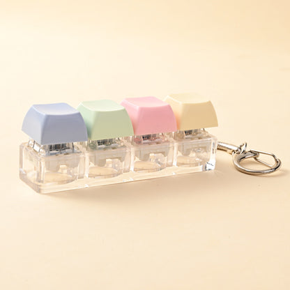 Stress Relief Push Button Keychain Fob