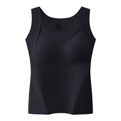 Women's Thermal Tank Tops With Built-in Bra，Suitable for autumn and winter