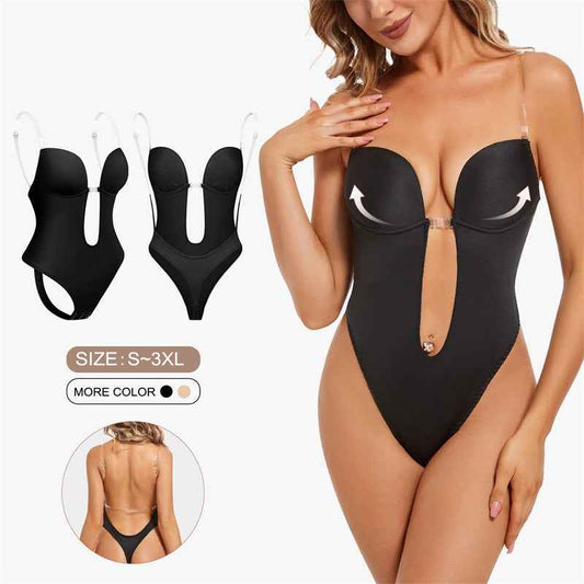 Backless Shaping Bodysuit Bra – Seamless One-Piece Slimming Underwear