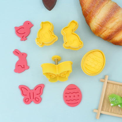 Spring-loaded cookie press tool