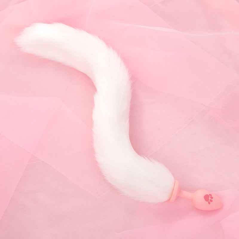 Plush tail silicone ornament