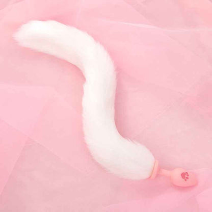 Plush tail silicone ornament